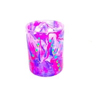 Marbled Colorful Votive Candle Holder Handmade